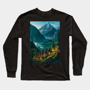 Village in the Mountains Long Sleeve T-Shirt